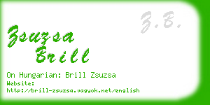 zsuzsa brill business card